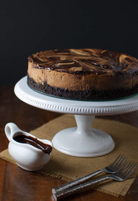 cappuccino-marble-cheesecake-with-fudge-sauce image
