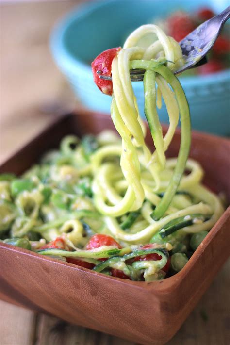 creamy-avocado-zucchini-pasta-healthy-summer image