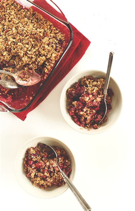 raspberry-rhubarb-crisp-minimalist-baker image