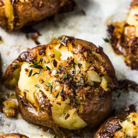 crispy-garlic-smashed-red-potatoes-the-endless-meal image