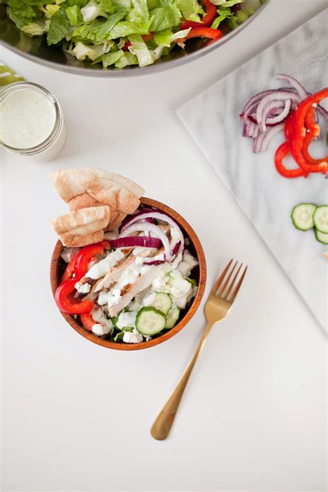 greek-salad-with-tzatziki-dressing-and-chicken-fresh image