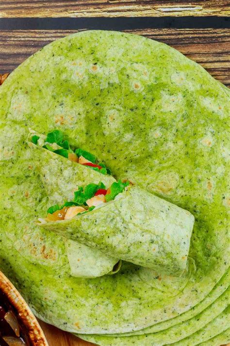 healthy-spinach-wrap-spinach-tortilla-izzycooking image