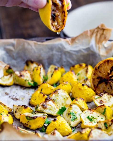 roasted-summer-squash-with-thyme-and-charred-lemon image