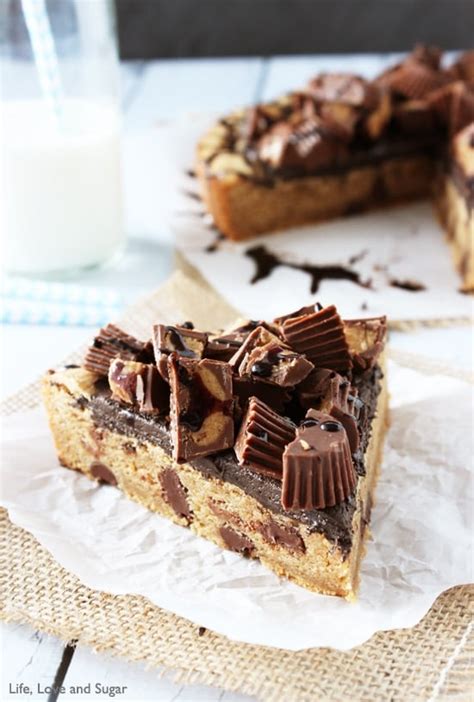 reeses-peanut-butter-chocolate-chip-cookie-cake image
