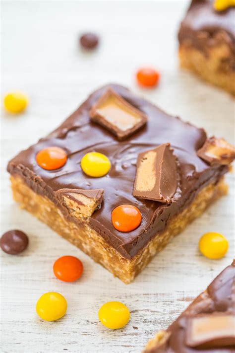 chocolate-peanut-butter-candy-bars-averie-cooks image