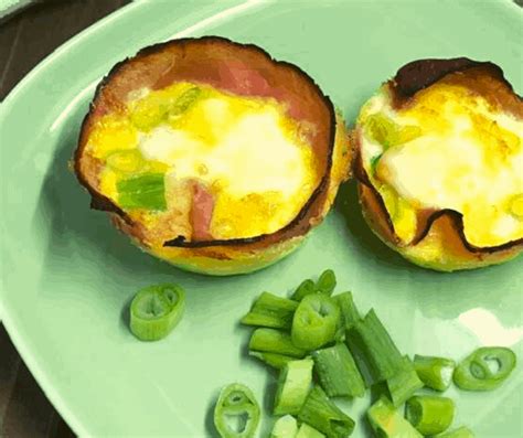 air-fryer-ham-and-egg-cups-fork-to-spoon image