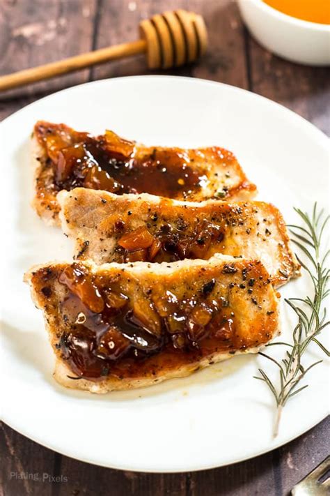 pan-cooked-juicy-honey-apricot-pork-chops-plating image