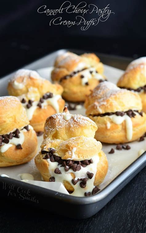 cannoli-cream-filled-choux-pastry-cream-puffs image