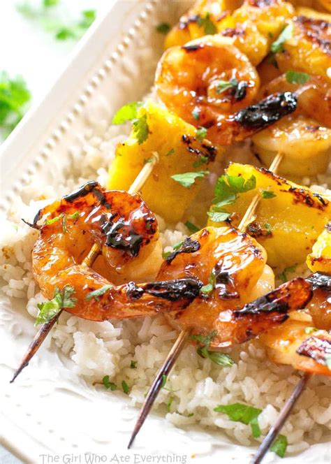 grilled-shrimp-and-pineapple-skewers-over-coconut-rice image
