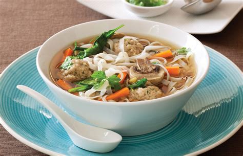asian-style-meatball-and-noodle-soup-healthy-food image