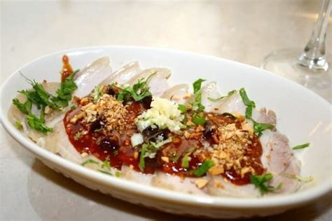 sliced-pork-belly-with-spicy-garlic-peanut-sauce image
