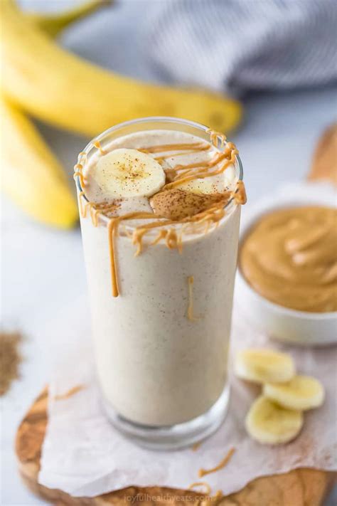 creamy-peanut-butter-banana-smoothie-healthy image