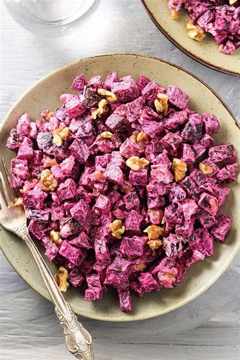 russian-beet-salad-with-prunes-and-walnuts-curious image