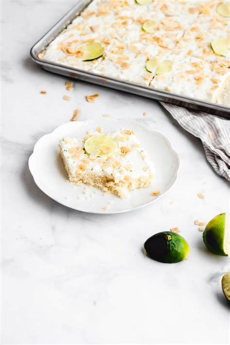 lime-and-coconut-sheet-cake-summer-dessert image