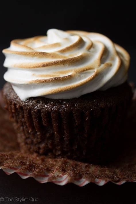 hot-chocolate-cupcakes-with-toasted-marshmallow image