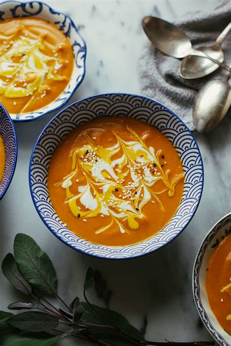 simple-ginger-carrot-bisque-with-tahini-cream-the image