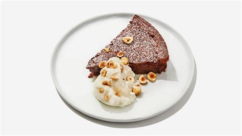 fudgy-flourless-chocolate-cake-recipe-bon-apptit image