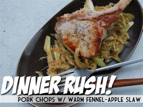 easy-pork-chops-with-warm-fennel-apple-slaw image