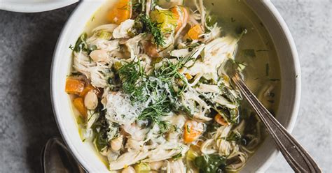 white-bean-chicken-soup-recipe-the-modern-proper image