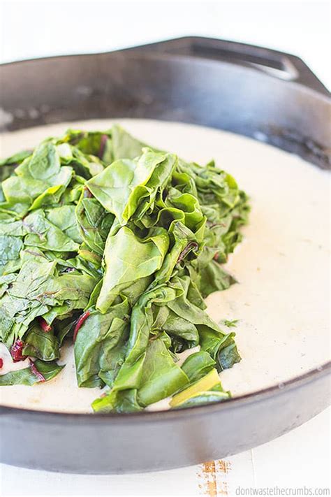 easy-creamed-swiss-chard-recipe-dont-waste-the image