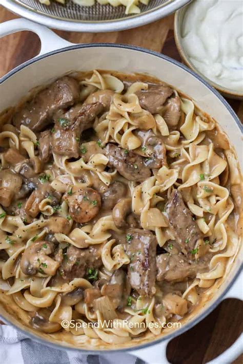 quick-easy-beef-stroganoff-spend-with-pennies image
