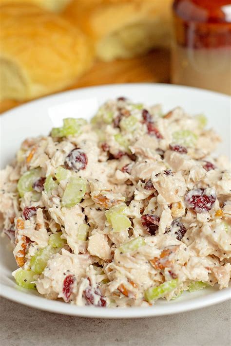 turkey-salad-recipe-with-cranberries-and-pecans image