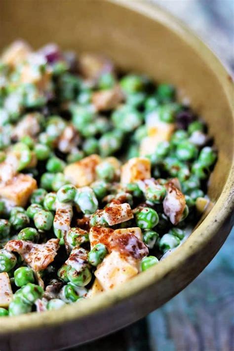 classic-pea-salad-recipe-with-bacon-and-cheese image