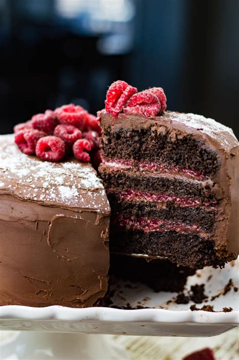decadent-layered-chocolate-raspberry-cake-linger image