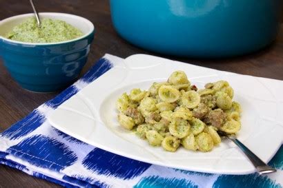 orecchiette-with-sausage-and-broccoli-pesto-tasty image