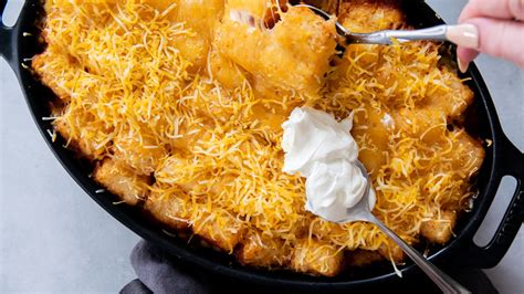 easy-chili-cheese-tater-tot-casserole-recipe-mashed image