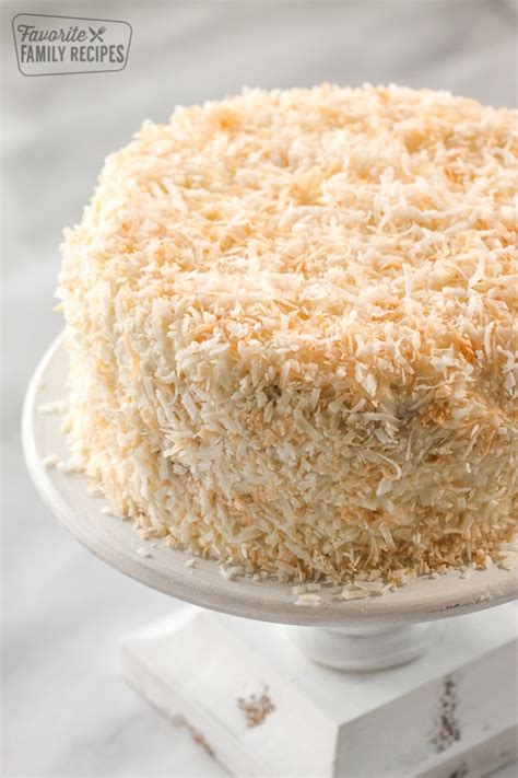 coconut-cream-cake-with-coconut-frosting-favorite image