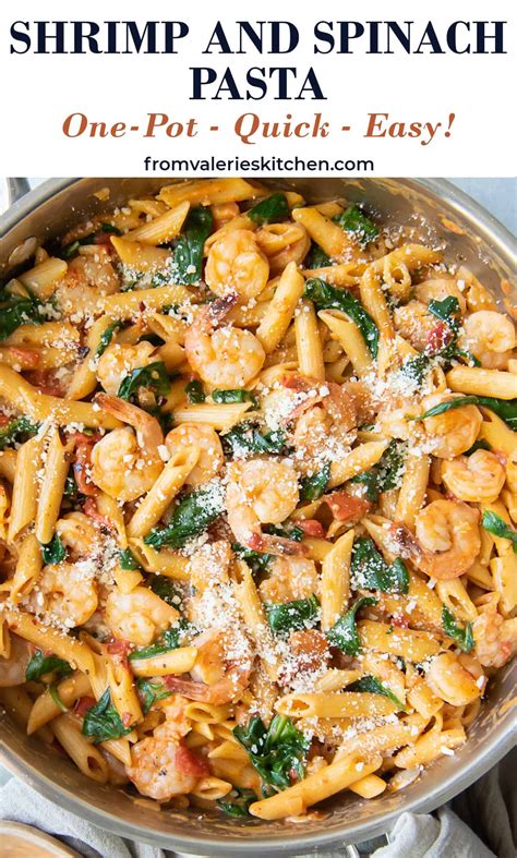 shrimp-and-spinach-pasta-valeries-kitchen image