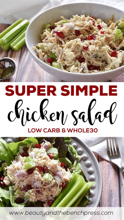 super-simple-chicken-salad-easy-low-carb-lunch image