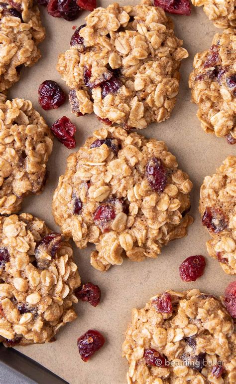 healthy-vegan-oatmeal-cranberry-cookies-beaming-baker image