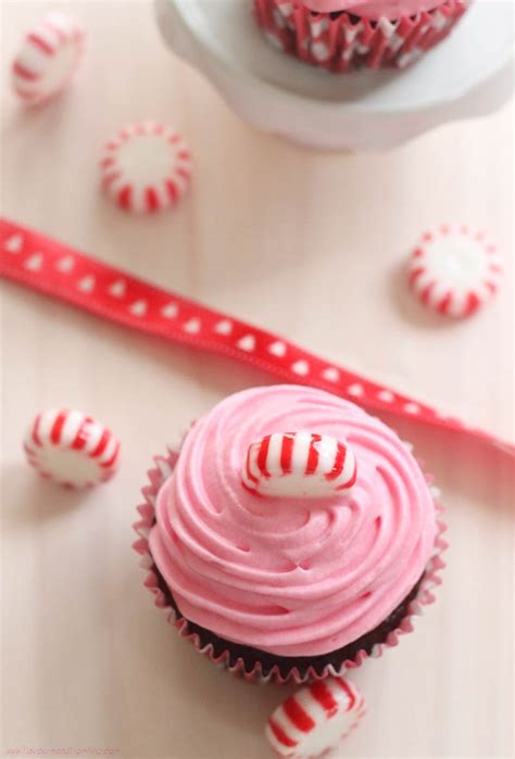 pink-peppermint-candy-chocolate-cupcakes image