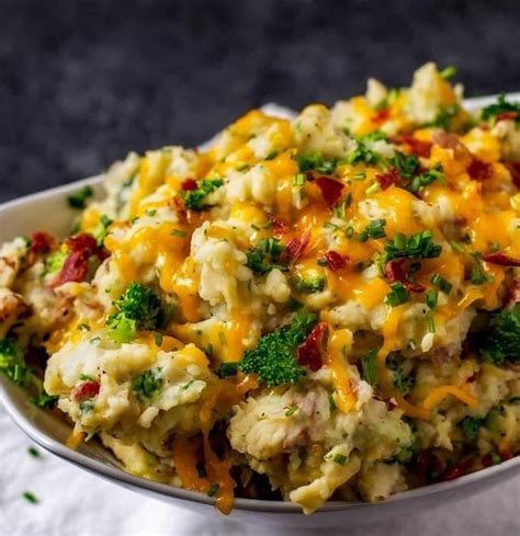 cheesy-mashed-potatoes-with-bacon-and-broccoli image