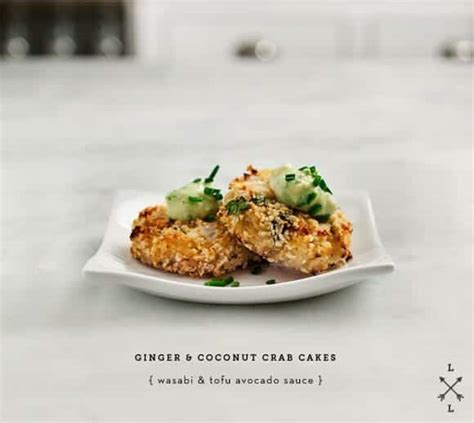 crab-cakes-with-avocado-wasabi-sauce image