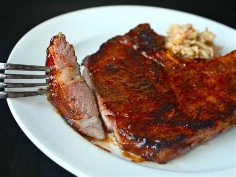 spicy-rubbed-sous-vide-pork-chops-with-bbq-sauce image