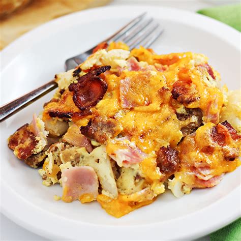cheesy-3-meat-breakfast-casserole-recipe-home-cooking image