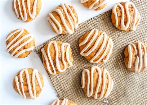 pumpkin-toffee-cookies-with-browned-butter-glaze image