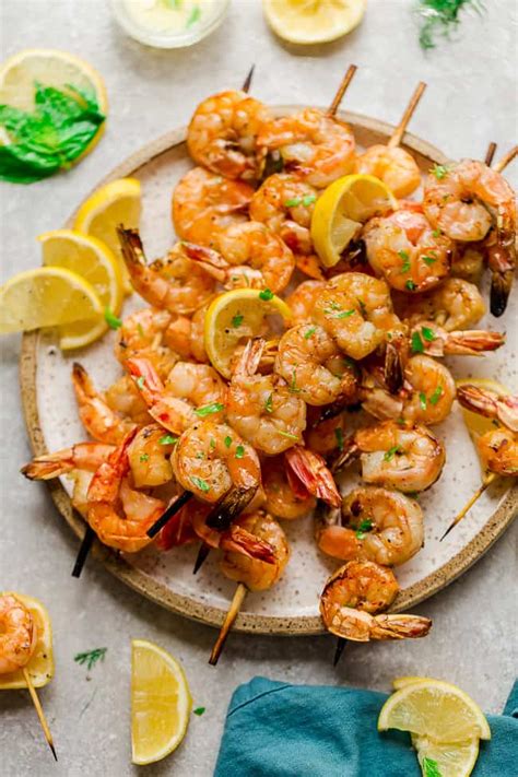 grilled-shrimp-skewers-lemon-herb-butter image