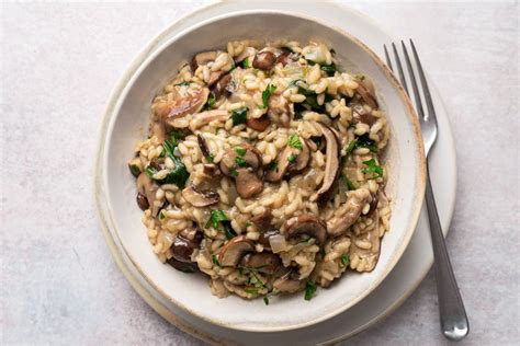 creamy-low-fat-mushroom-risotto-recipe-the-spruce image
