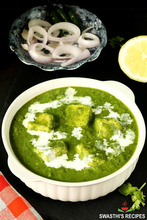 palak-paneer-recipe-indian-spinach-paneer-swasthis image