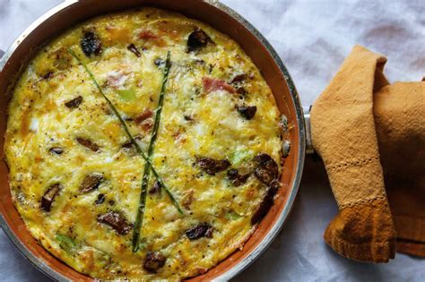 simple-and-delicious-ham-and-mushroom-frittata image