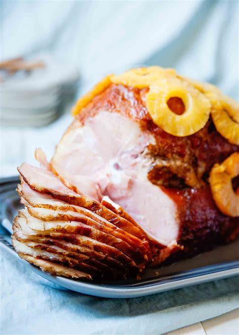brown-sugar-baked-ham-with-pineapple-recipe-simply image