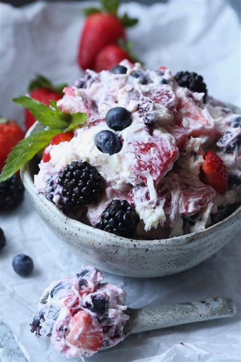 berry-ambrosia-salad-summer-cookout-side-dish-ideas image