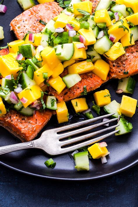 grilled-salmon-with-mango-cucumber-mint-salsa image