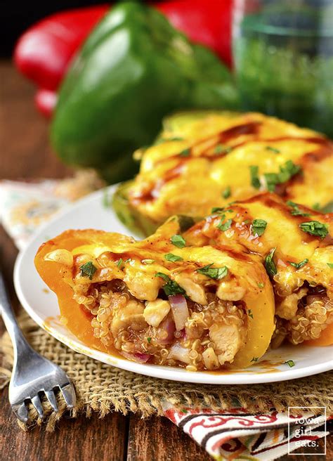 bbq-chicken-and-quinoa-stuffed-peppers-iowa-girl-eats image