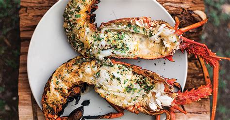 grilled-lobster-with-garlic-parsley-butter-saveur image