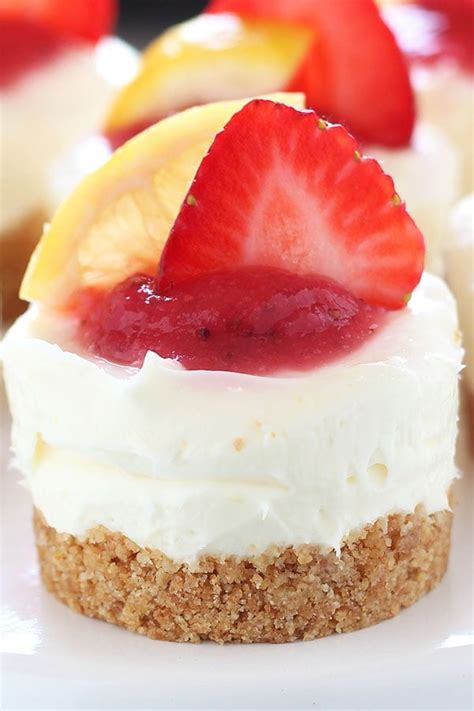 no-bake-strawberry-lemonade-mini-cheesecakes image